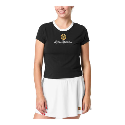 Women's Nike Sportswear Fall Club Chill Knit Top Black/White IH7802-010