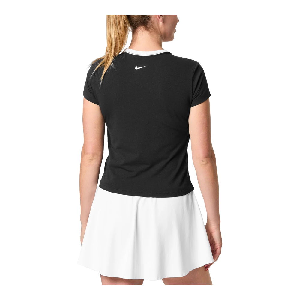 Women's Nike Sportswear Fall Club Chill Knit Top Black/White IH7802-010