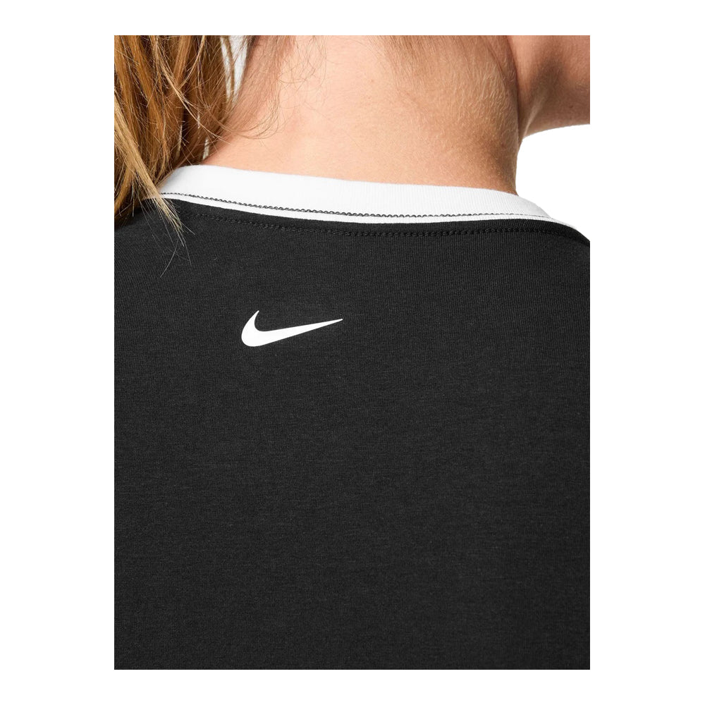 Women's Nike Sportswear Fall Club Chill Knit Top Black/White IH7802-010
