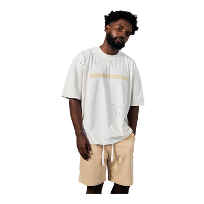 Ownership Men's Solid T-Shirt - Cream & Beige 1