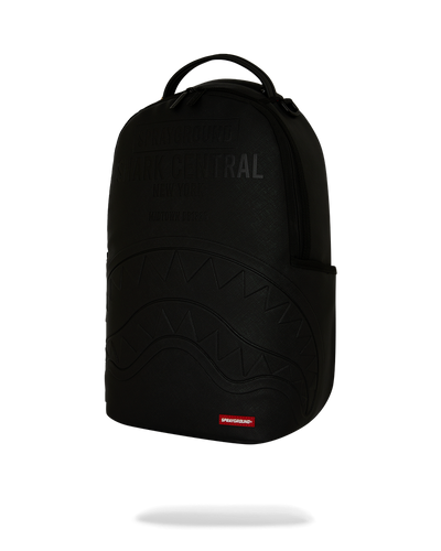 Sprayground Shark Central Embossed Black Nylon Backpack