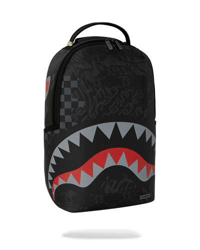 Sprayground 4AM Black & Red Shark Backpack