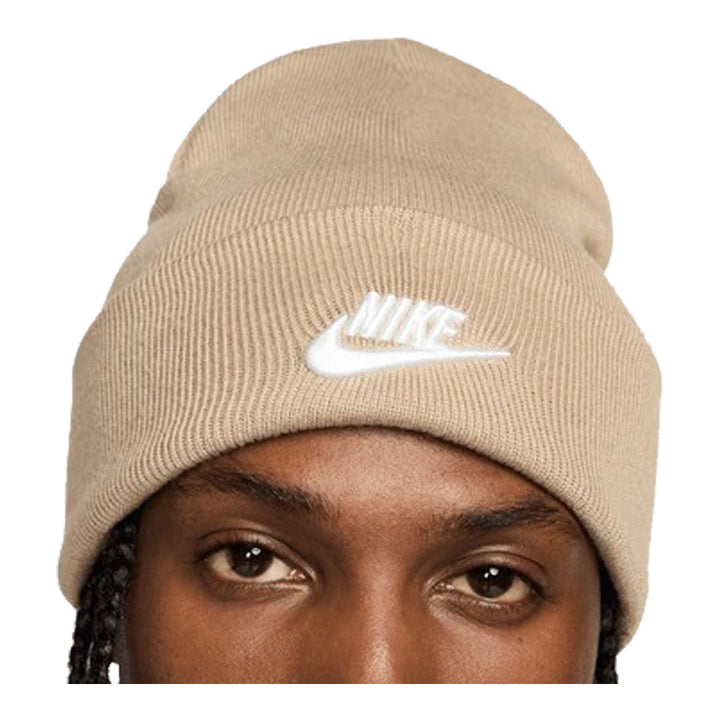 Unisex Nike Peak Futura Beanie Hat - Khaki/White 3