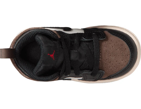 Toddler Air Jordan 1 Mid Black/Palomino-University Red DQ8425-007