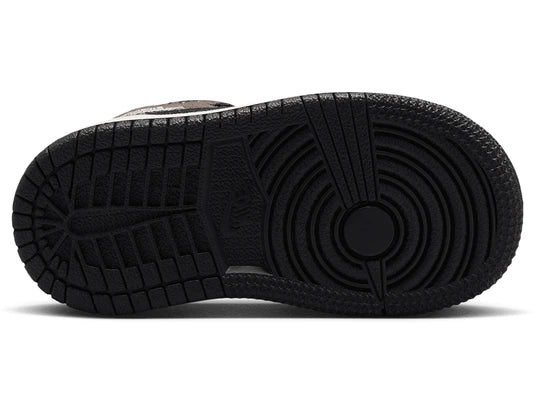 Toddler Air Jordan 1 Mid Black/Palomino-University Red DQ8425-007
