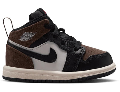Toddler Air Jordan 1 Mid Black/Palomino-University Red DQ8425-007