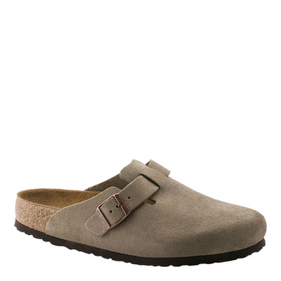 Birkenstock Women's Suede Leather Boston Soft Footbed Narrow Slippers 3