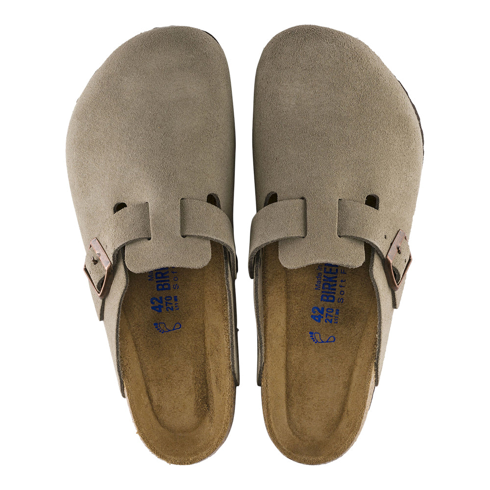 Birkenstock Women's Suede Leather Boston Soft Footbed Narrow Slippers 4