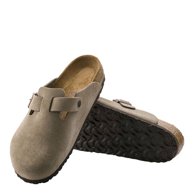 Birkenstock Women's Suede Leather Boston Soft Footbed Narrow Slippers 2
