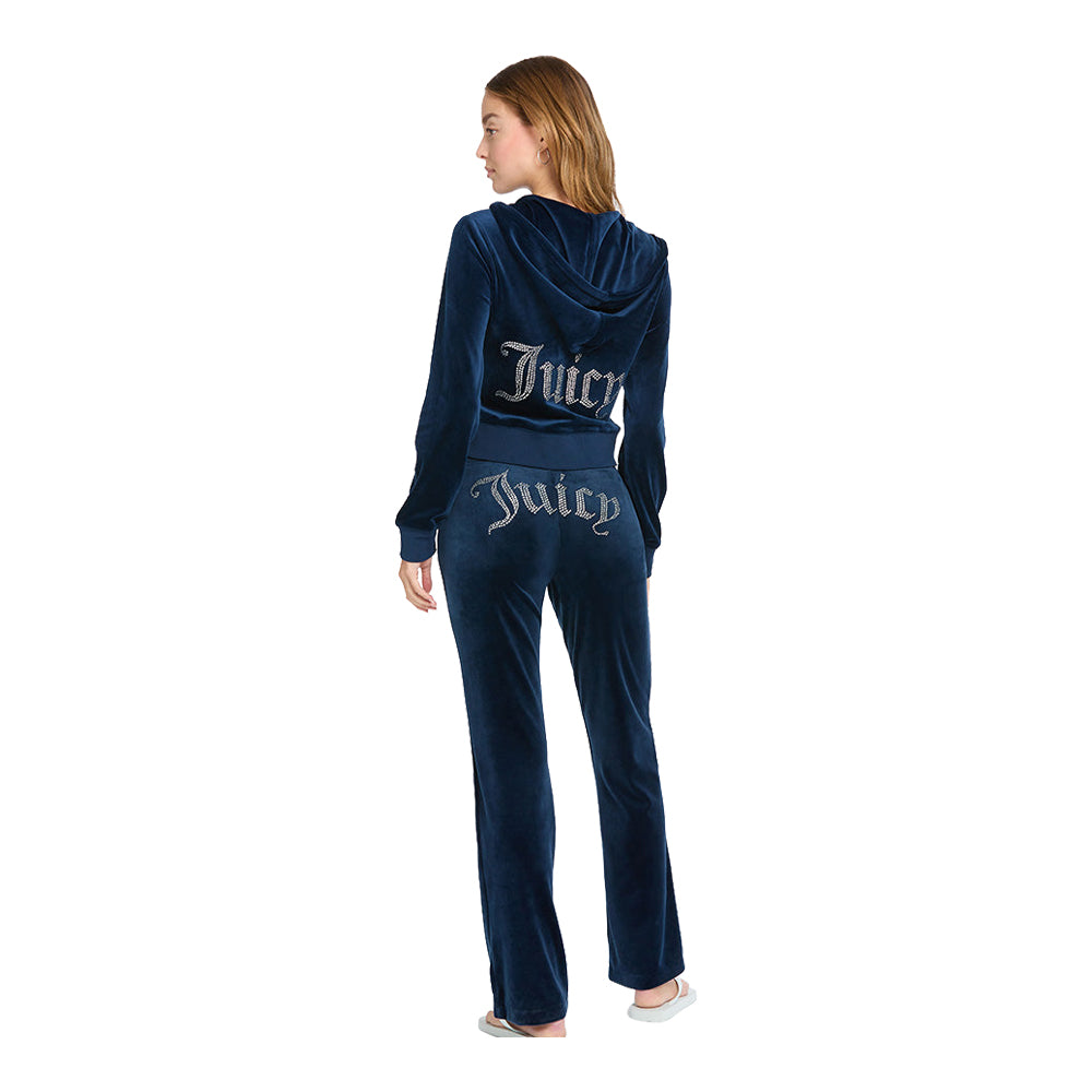 Juicy Couture Women's OG Big Bling Velour Track Pants 4