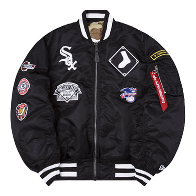 New Era Men's Alpha Industries Chicago White Sox MA-1 Bomber Jacket 1