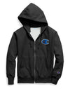 Champion Men's Life Reverse Weave Chenille C Logo Full Zip Hoodie