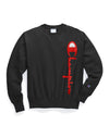 Champion Men's Reverse Weave Oversized Flock Script Crew Sweatshirt