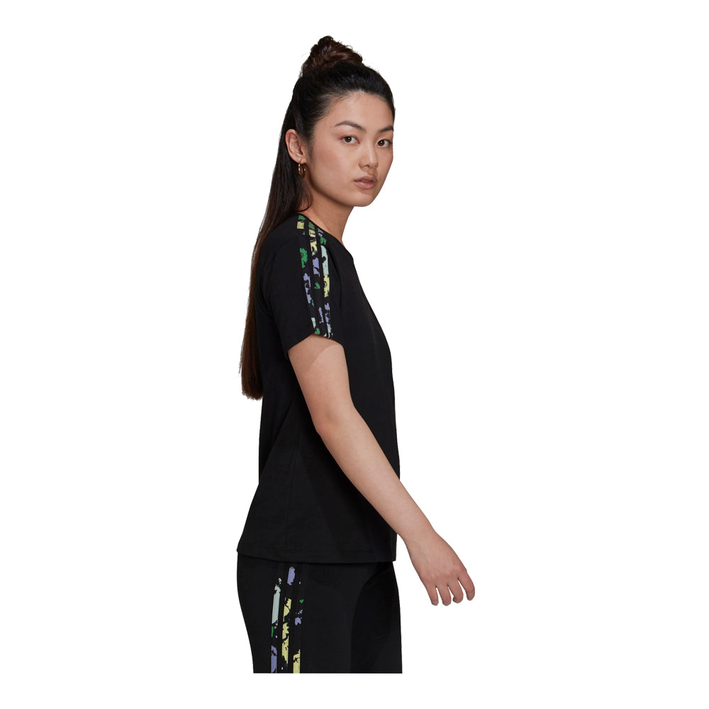 adidas Women's Floral 3-Stripes T-Shirt 3