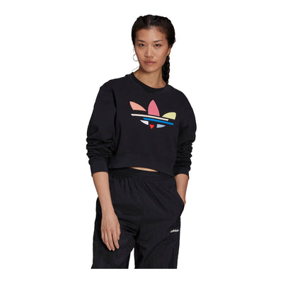 adidas Women's Adicolor Shattered Trefoil Cropped Sweatshirt 1