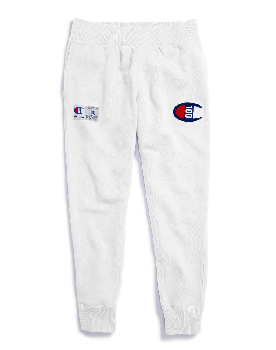 Champion Men's Century Collection C100 Chenille Logo Jogger Pants 1