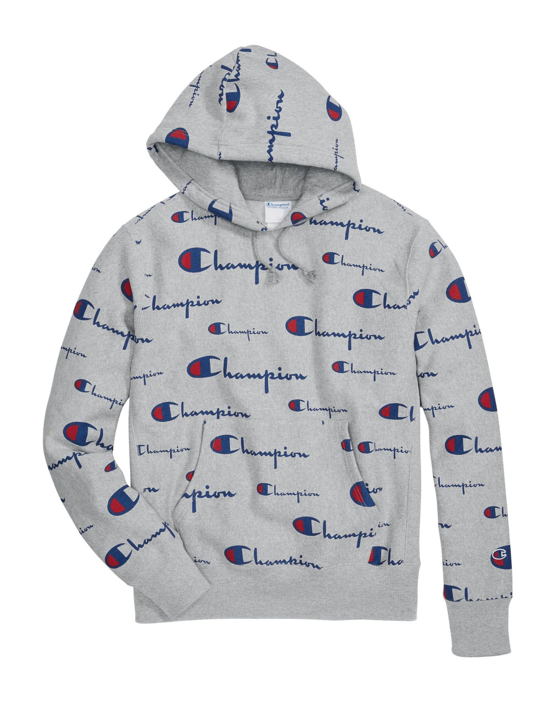 Champion Men's Life Reverse Weave All Over Logo Pullover Hoodie 1