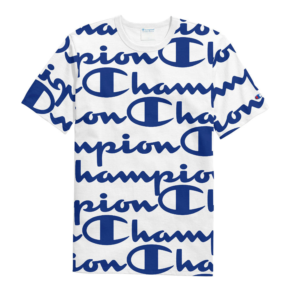 Champion Men's Life All-Over Script Logo T-Shirt 1
